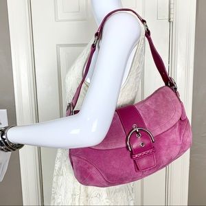 Pink Suede Coach Soho Shoulder Bag 💓